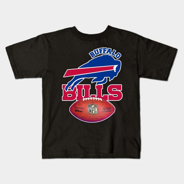 Cool Buffalo Bills Bison Football Team Kids T-Shirt by ZONA EVOLUTION